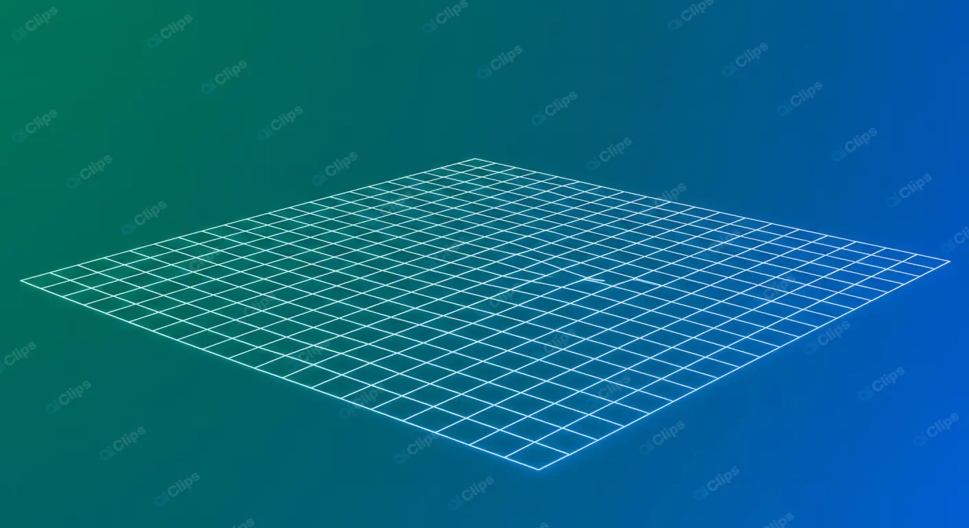 Teal-Blue Gradient Grid Perspective