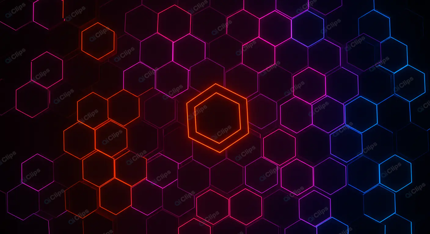 Glowing Hexagonal Grid
