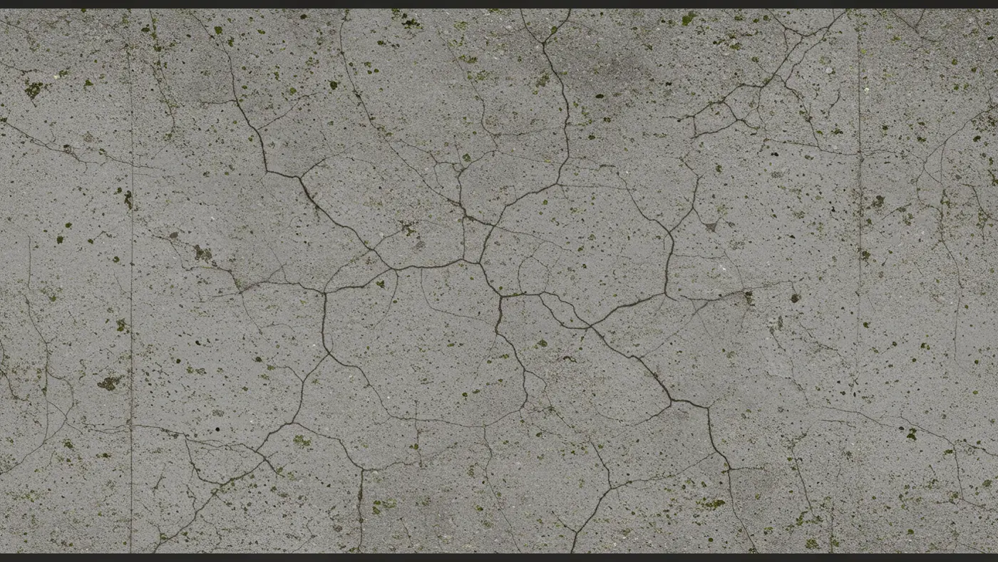 Cracked Mossy Cement Texture | High-Resolution Grunge Wall Background