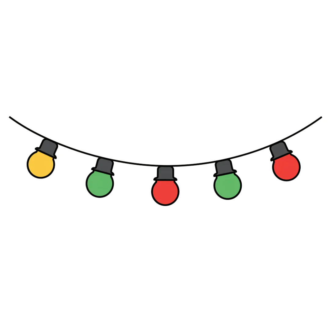 Festive String Light Vector