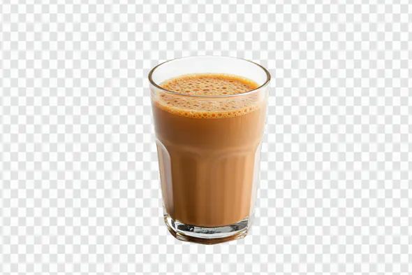 Frothy Indian Masala Chai Glass PNG Clipart