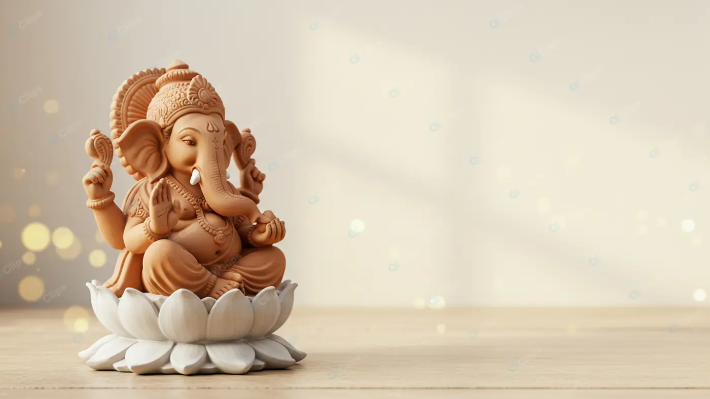 Ganesha on Lotus Throne