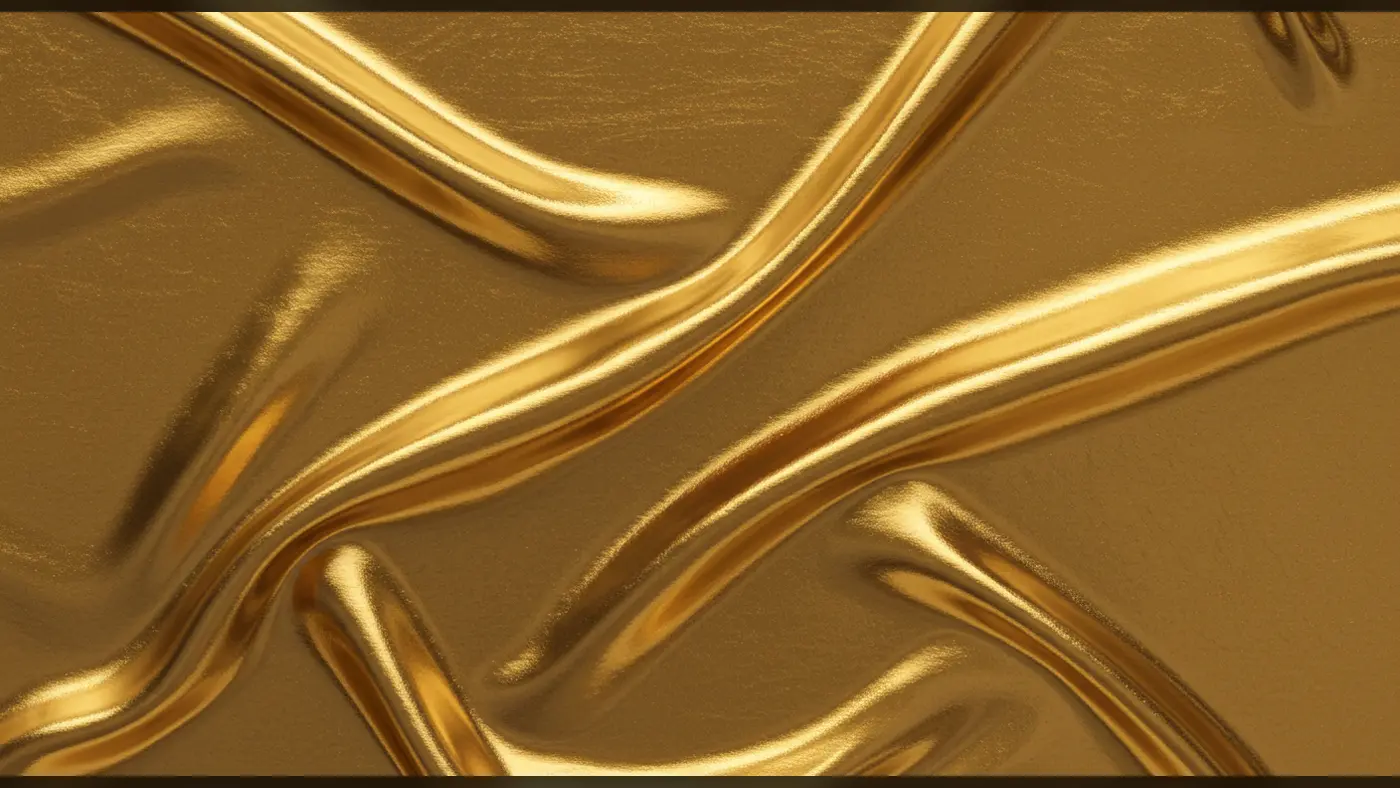 Glossy Gold Stream Texture Background | Liquid Metallic Design