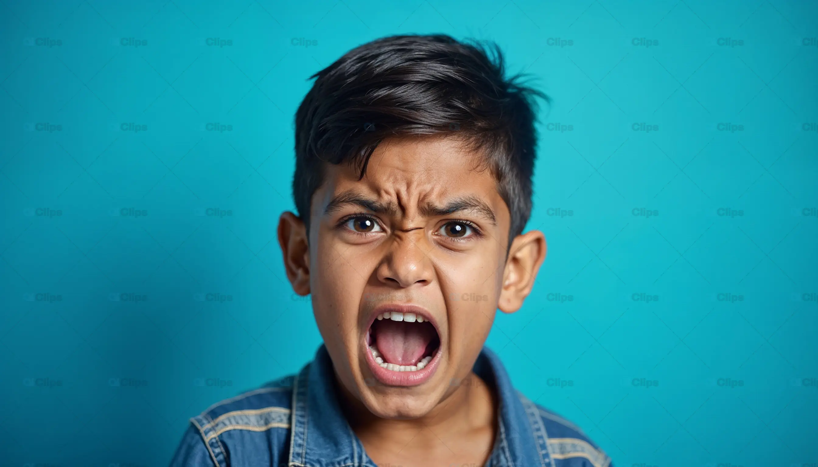 Angry Shouting Boy