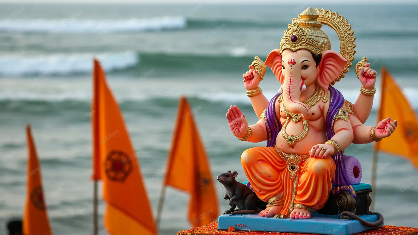 Seaside Ganesha: Divine Celebration