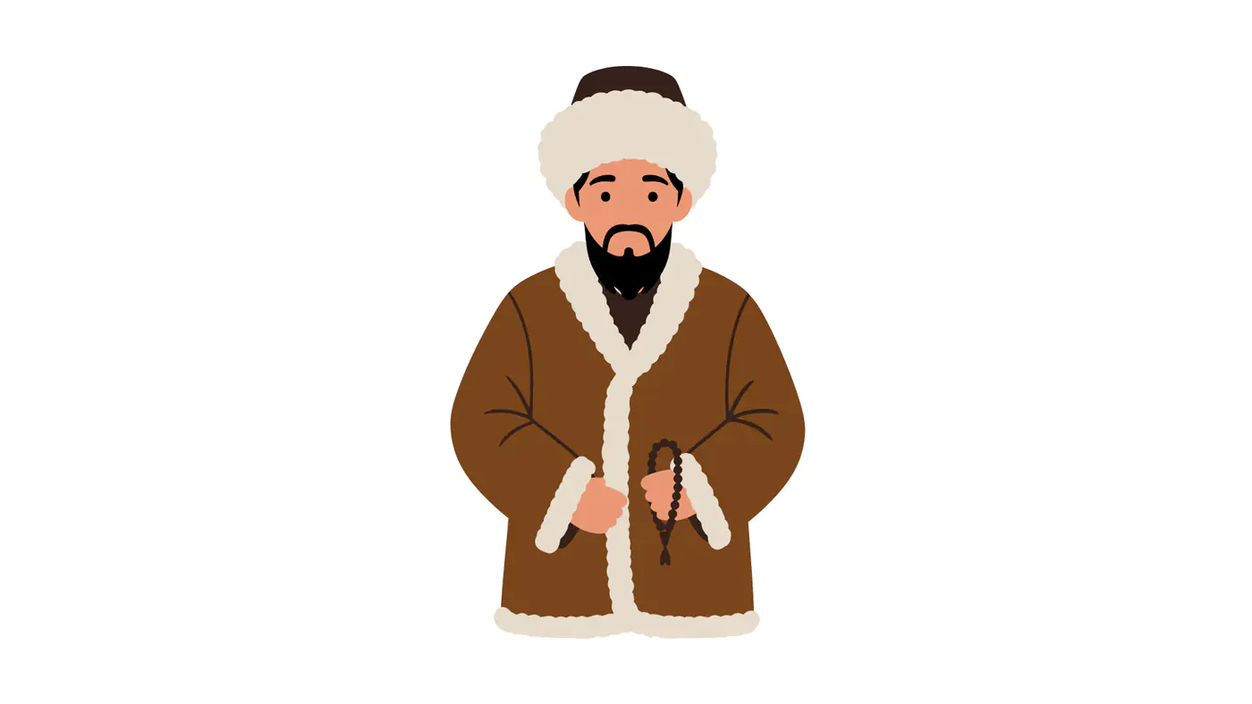 Central Asian Man Vector