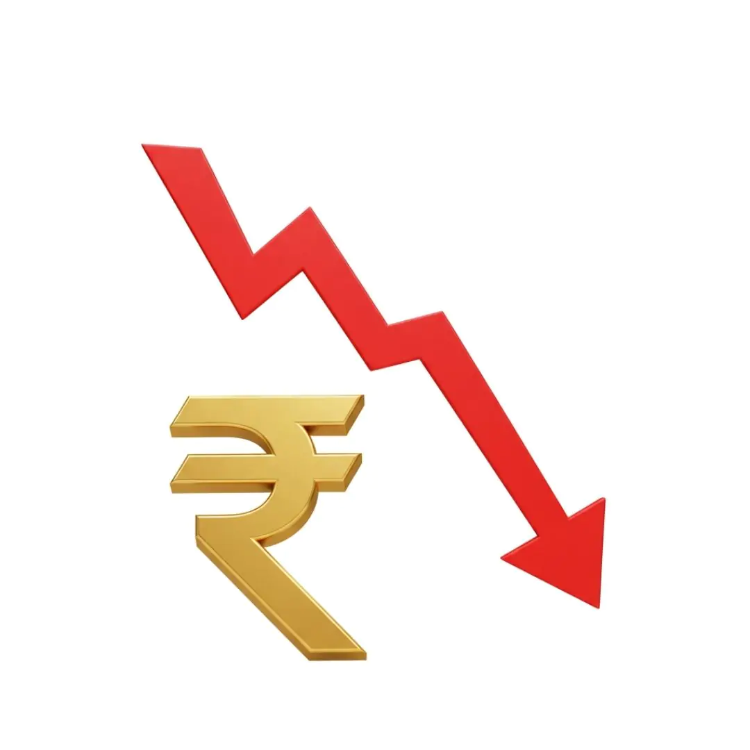 Indian Rupee Decline Financial Graph PNG Clipart