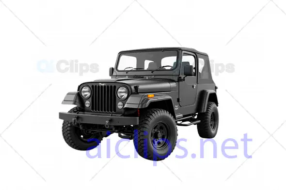 3D Mahindra Thar Jeep Model - Black Edition