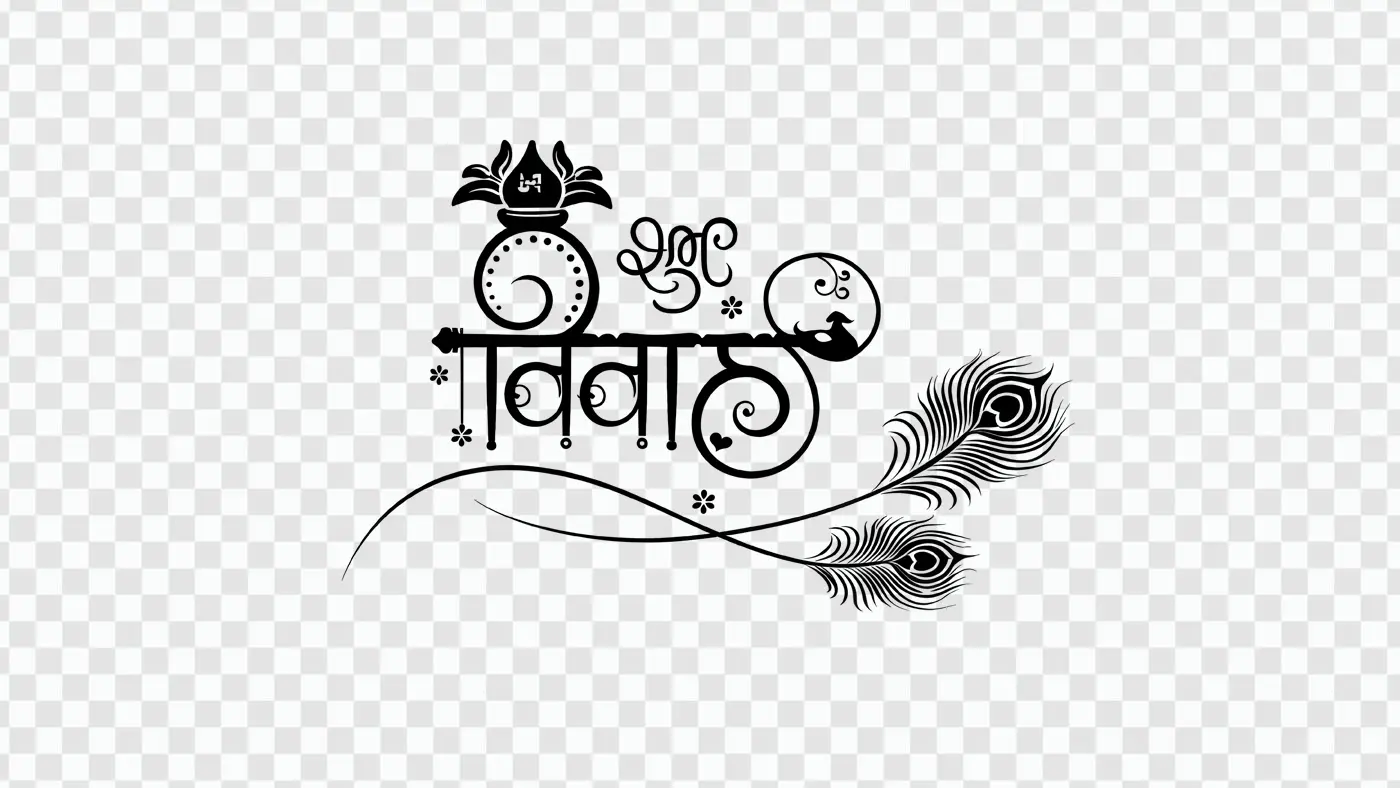 Shree Ganesh Marathi Calligraphy Auspicious Text PNG Clipart