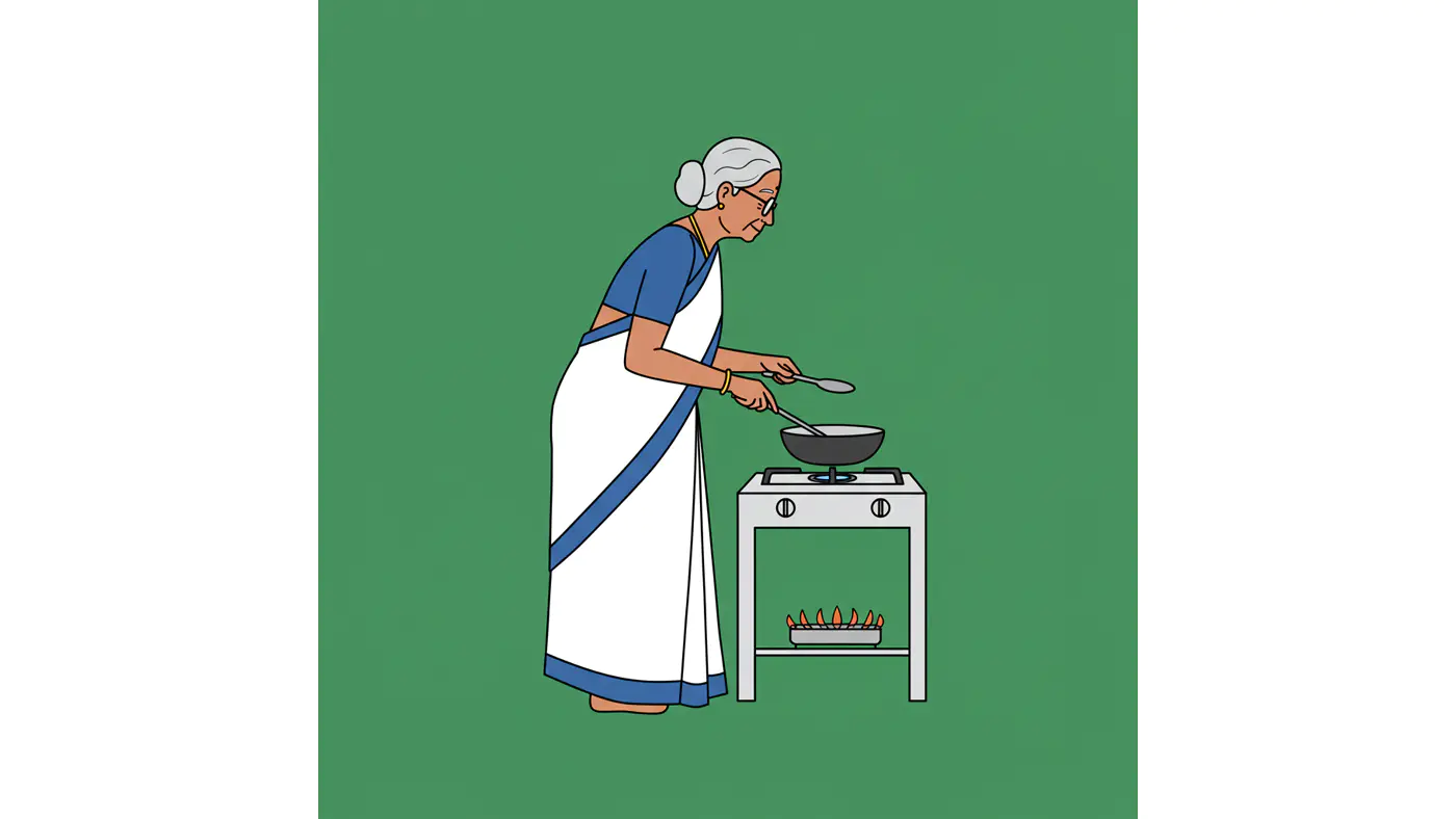 Traditional Indian Cook Vector