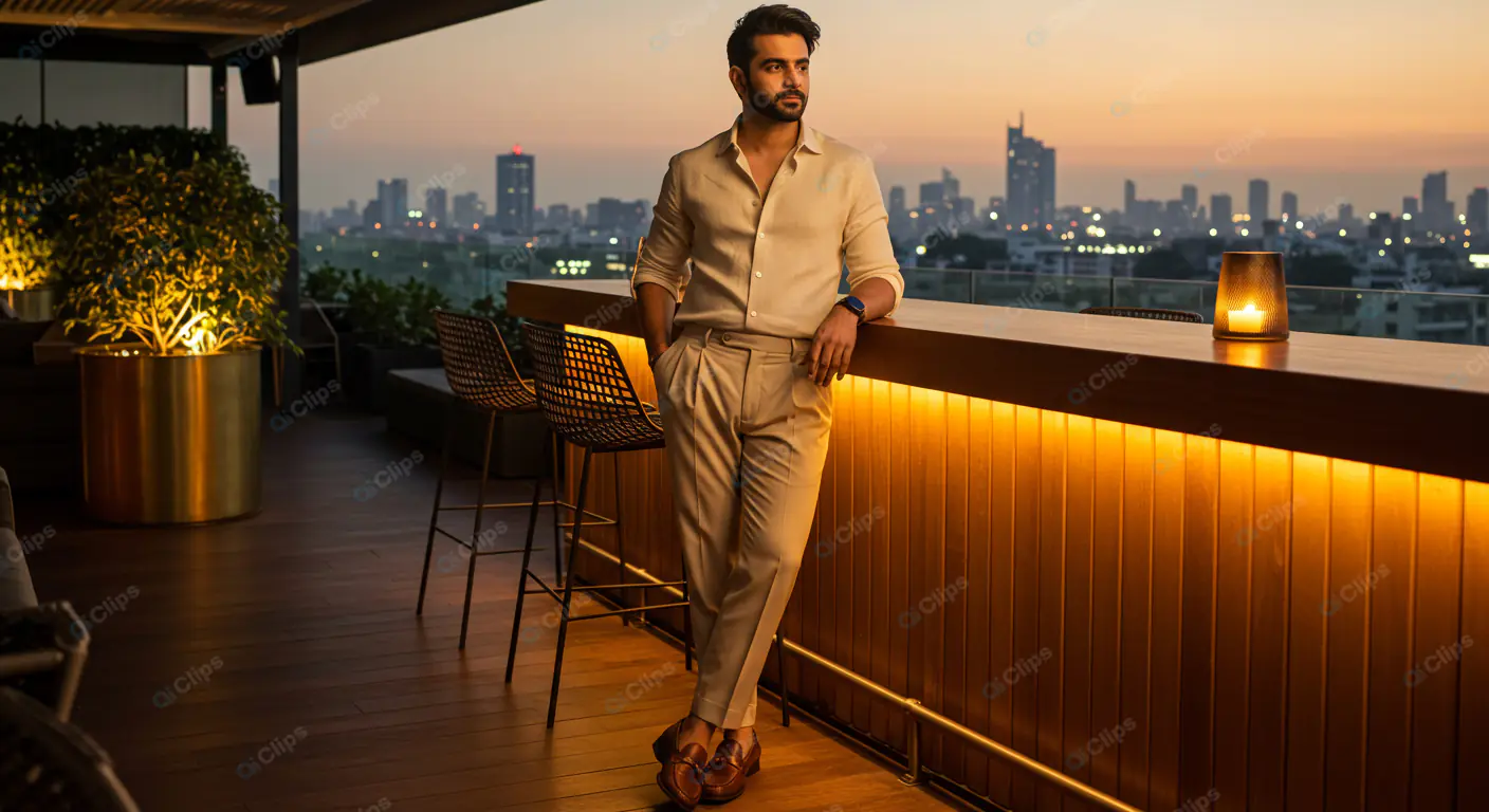 Rooftop Elegance: Urban Twilight