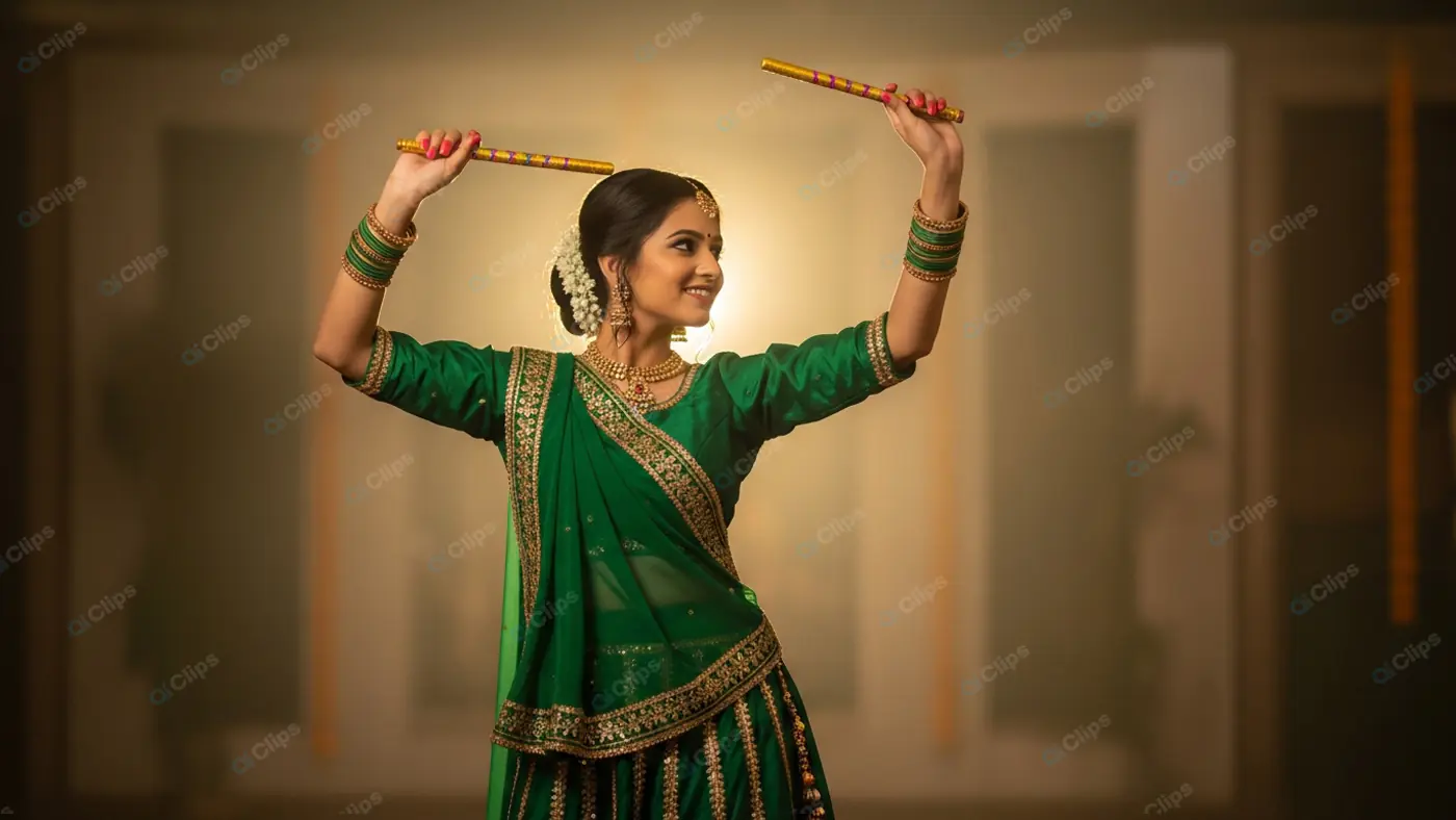 Graceful Garba Dancer