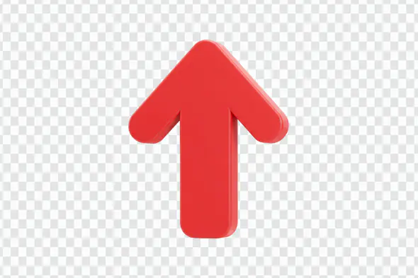 Vibrant Red Upward Arrow Icon PNG Clipart