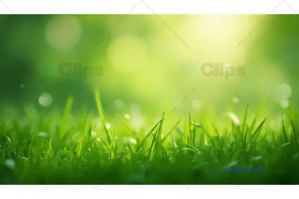 Fresh Green Grass with Sunlight