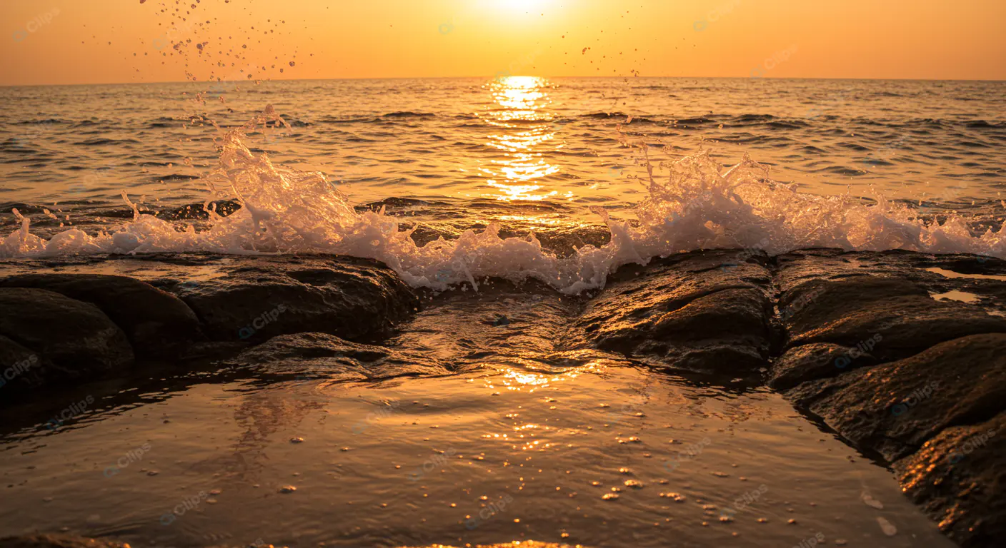 Sunset Surf Splash