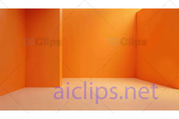 Minimalist Orange Interior Background