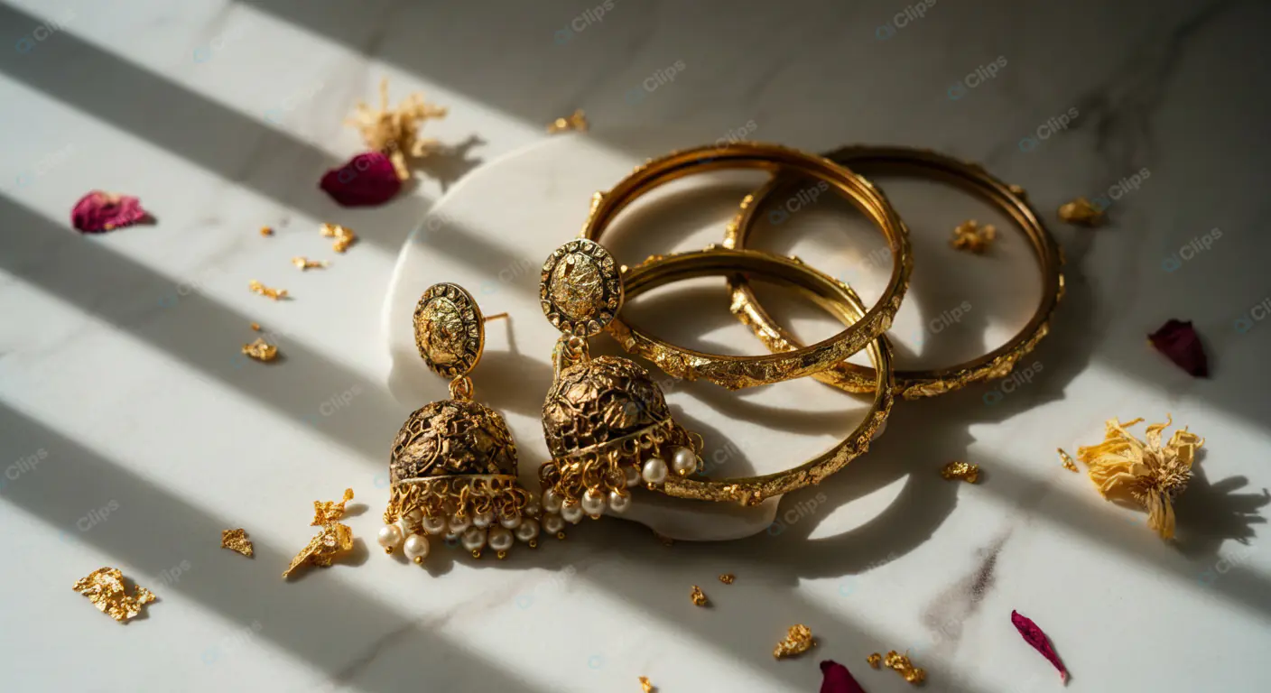 Sunlit Gold Bridal Jewelry Set