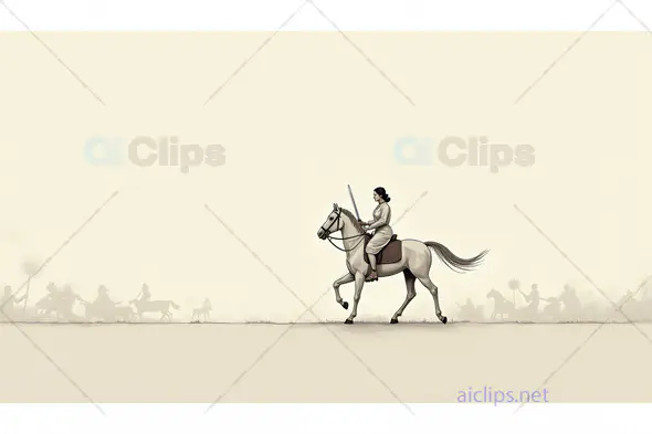 Lone Rider Leading Cavalry - Epic March