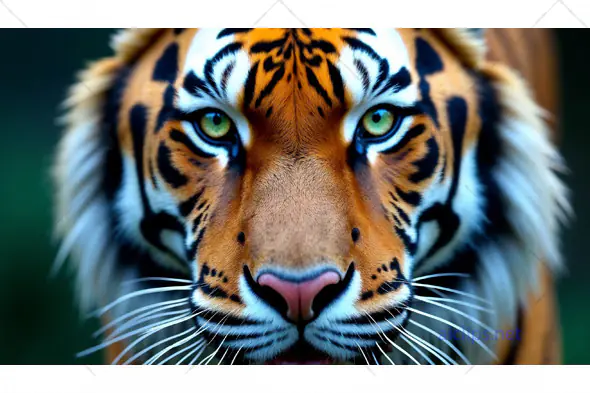 Tiger Face Close-Up