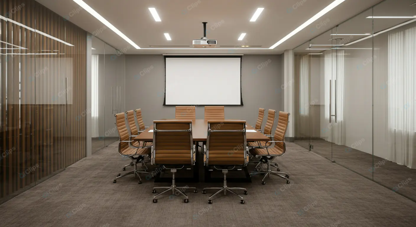 Sleek Modern Boardroom Setup