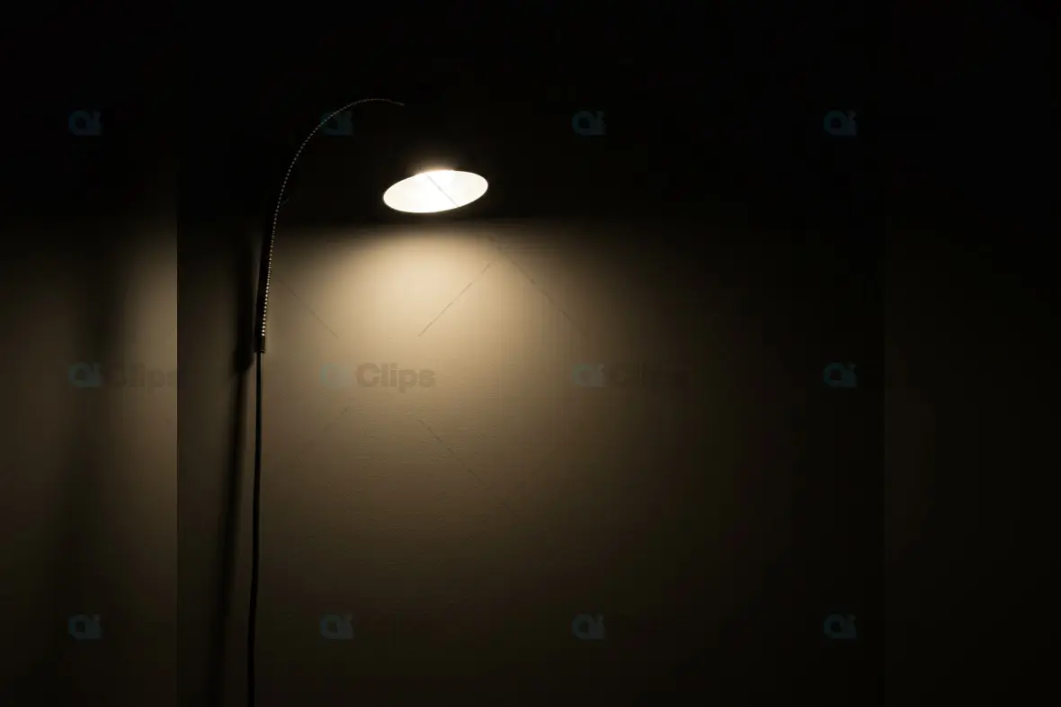 Minimalist Wall Lamp Mockup in Dark Setting