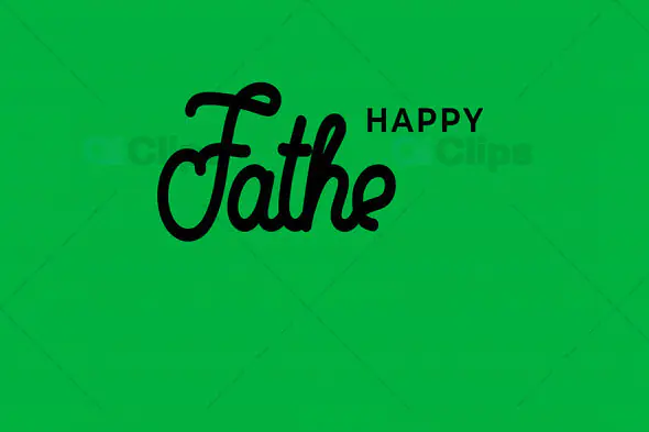 Happy Father's Day Text Animation on Green Screen
