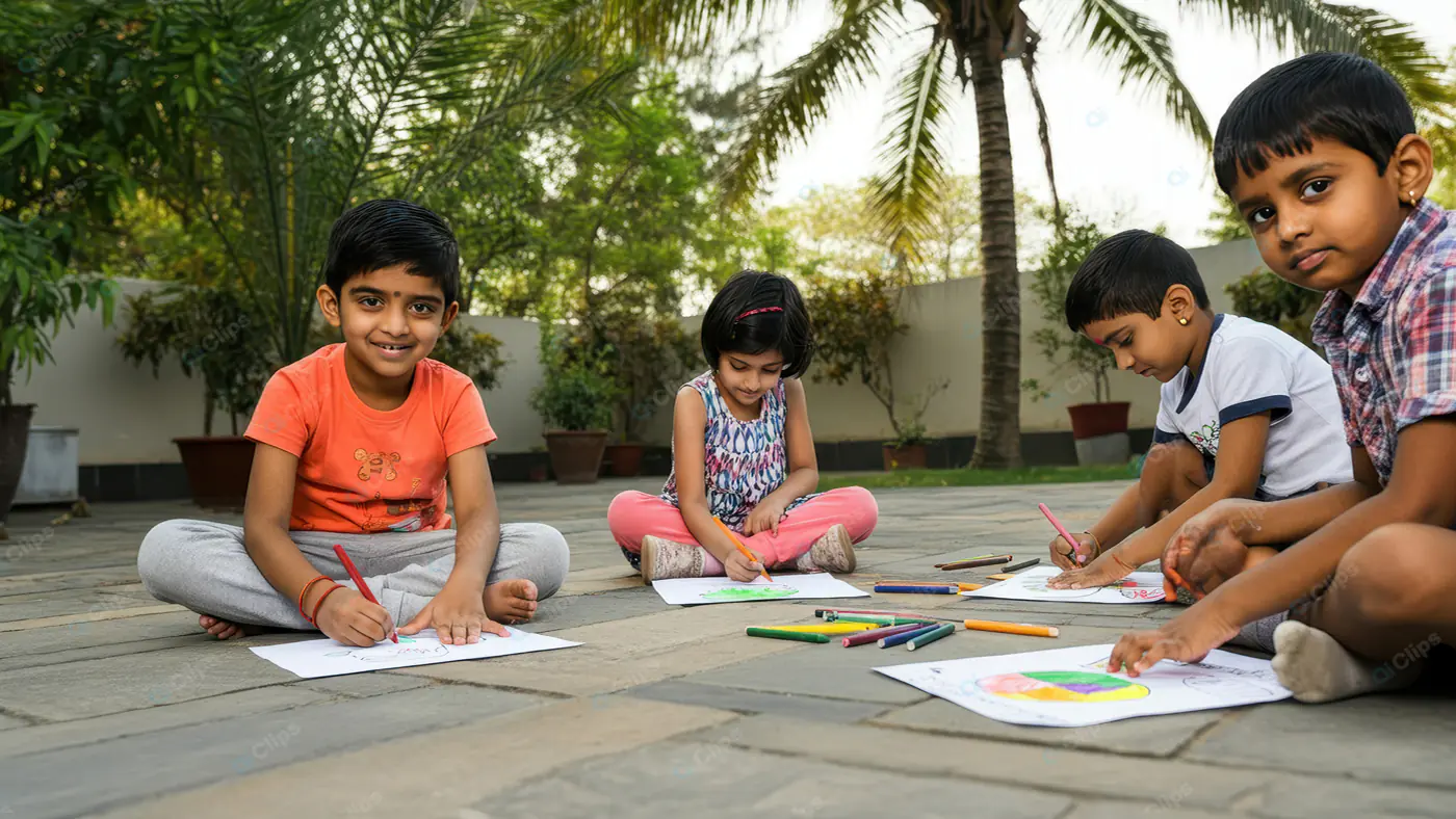 Enhanced Outdoor Art Session for Young Learners