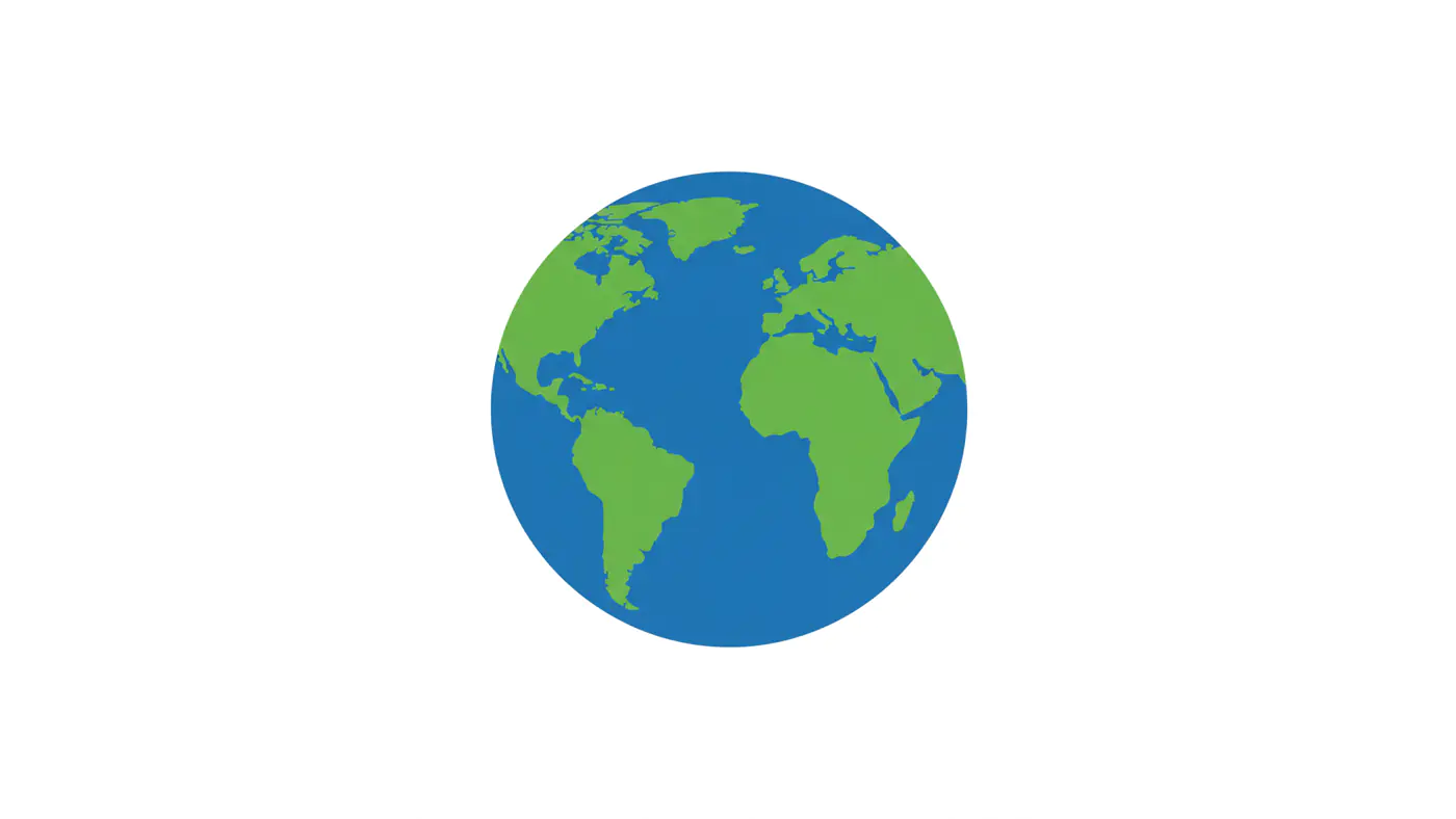 Stylized Earth Globe Icon