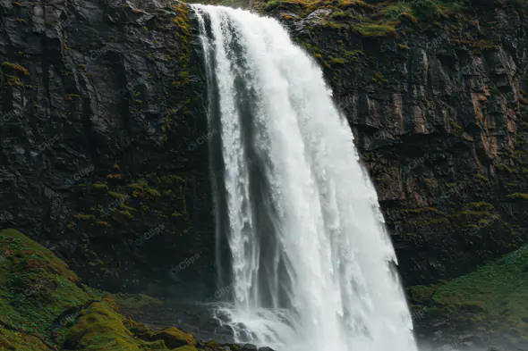 Majestic Cliff-Side Waterfall