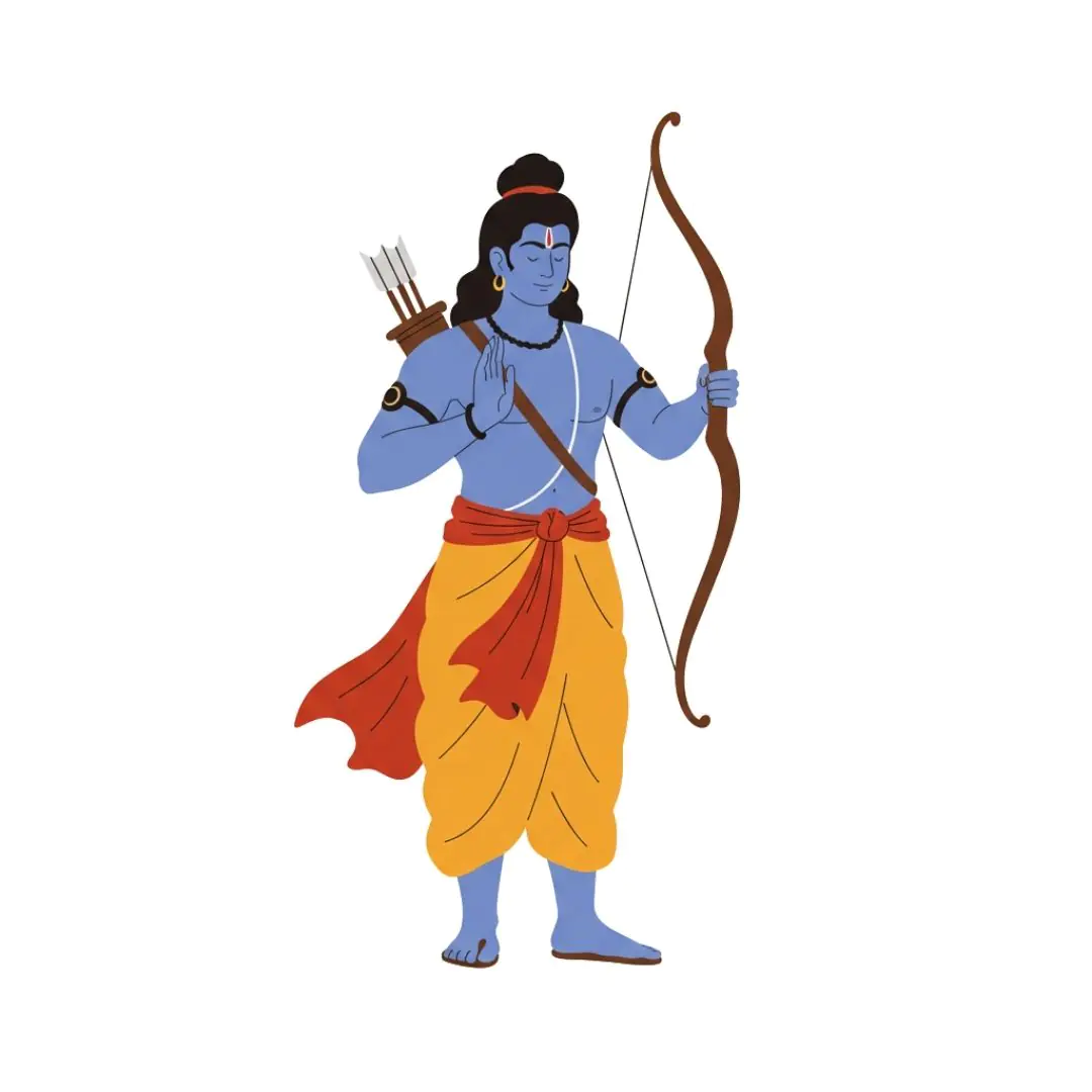Rama Illustration Epic Indian Mythology Bow Arrow