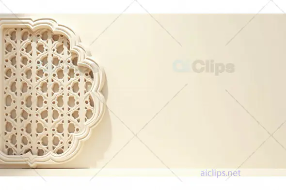 Intricate Geometric Lattice on Minimal Beige Background