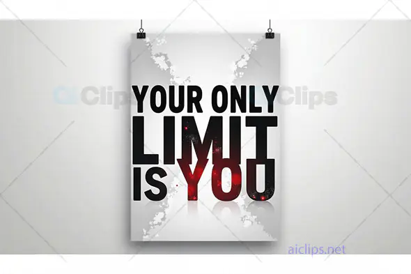 Motivational Poster: "Your Only Limit Is You"