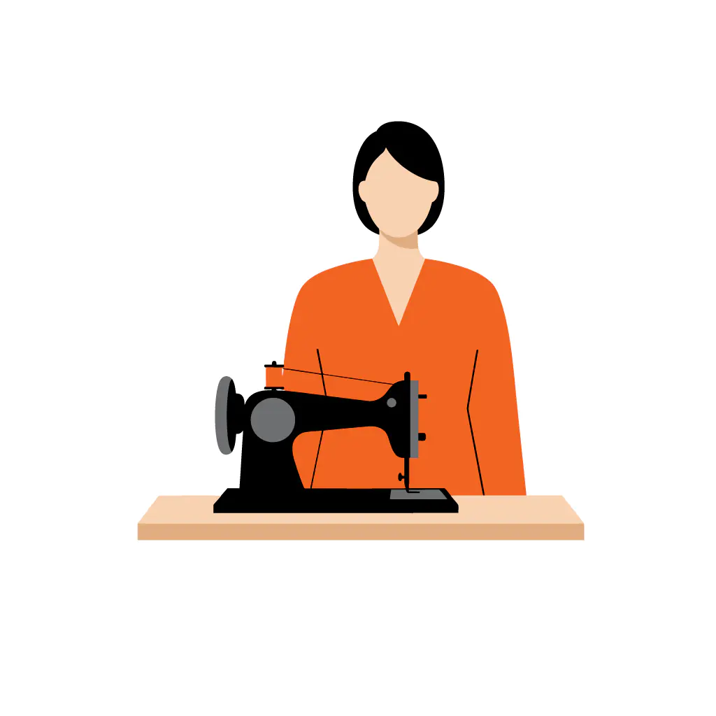 Minimalist Tailor Vector Graphic