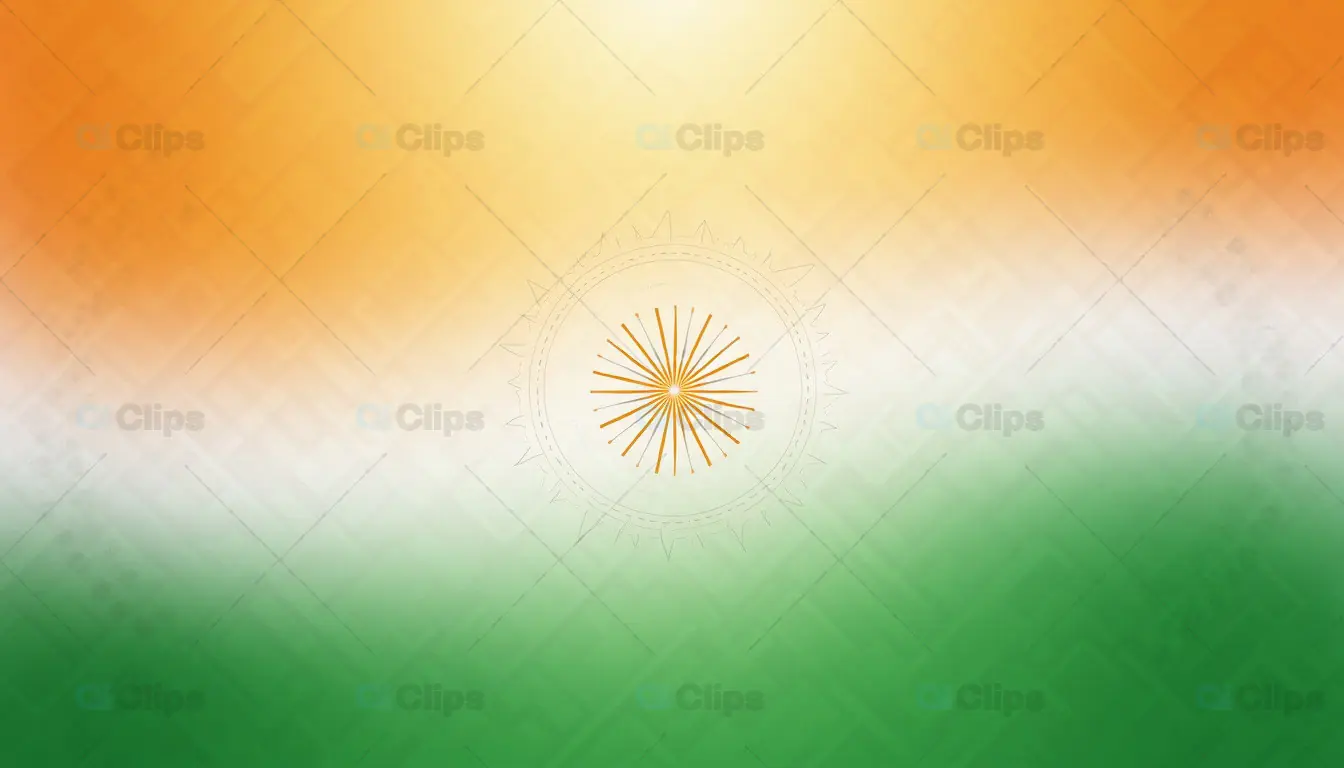 Indian Flag with Ashoka Chakra and Gradient Design