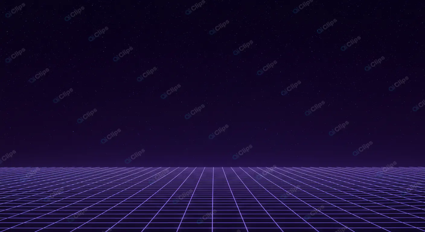Retro Neon Grid Horizon