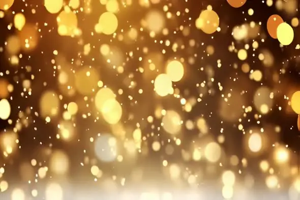 Golden Bokeh Snowfall