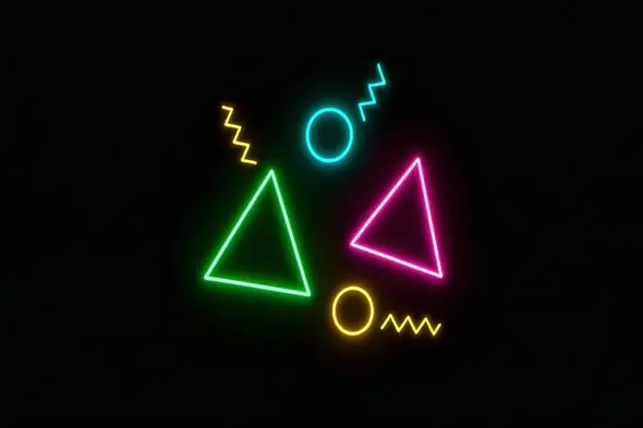 Neon Geometric Shapes Animated Background for Energetic Content