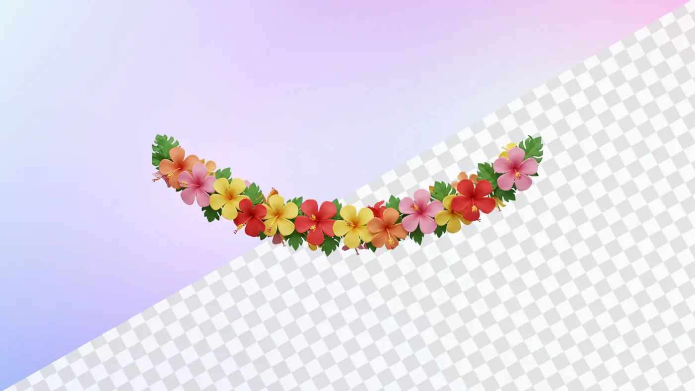 Tropical Hibiscus Flower Garland