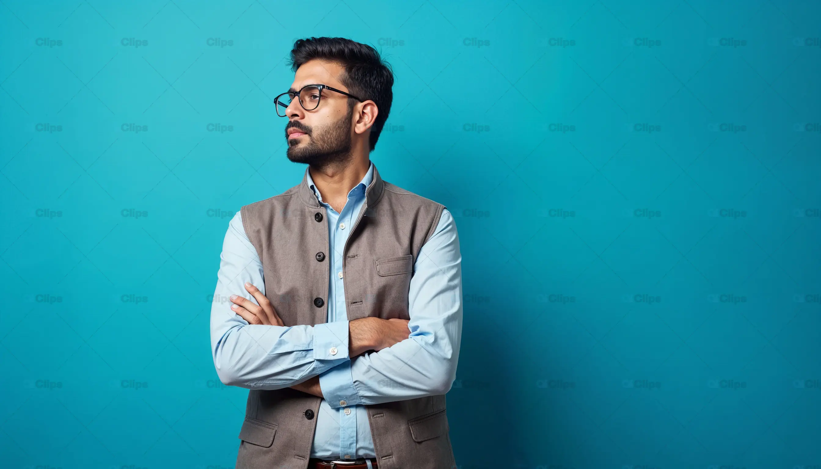 Confident Man in Glasses