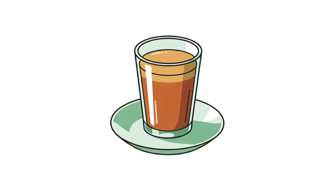 Chai Glass on Saucer Vector