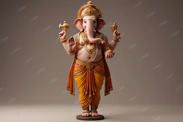 Ganesha Idol in Ornate Regalia