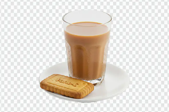 Aromatic Indian Chai with Biscuit PNG Clipart