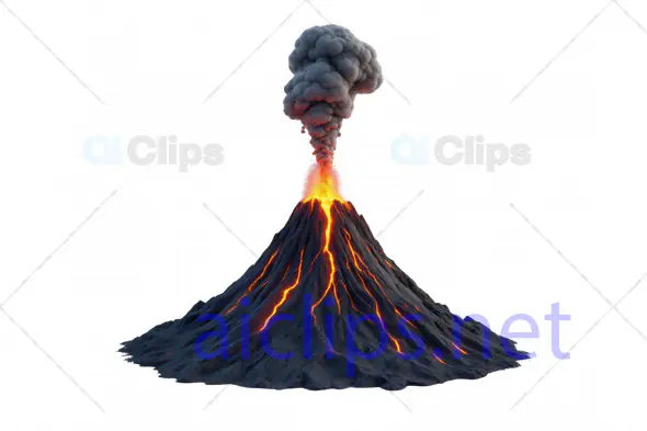 3D Erupting Volcano Model