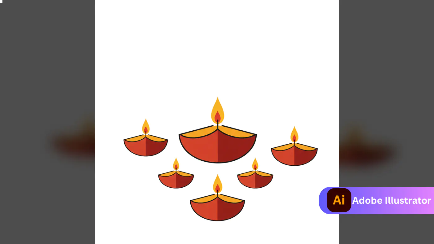 Floating Diya Array Icon