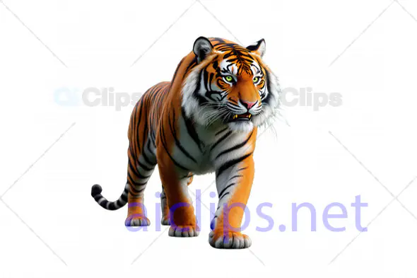 Realistic Walking Tiger 3D Model