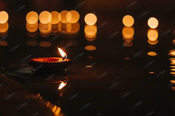 Diwali Diya: Floating Flame Reflection
