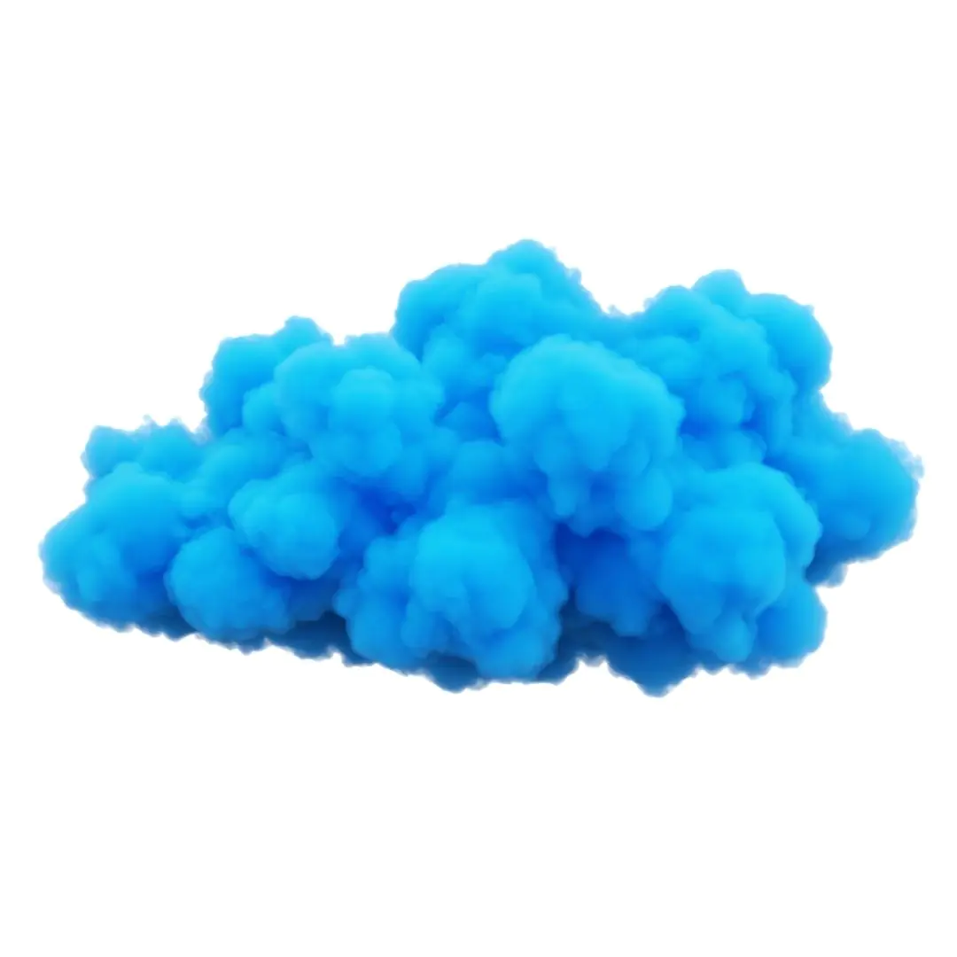 Fluffy Cyan Smoke Cloud Formation PNG Clipart