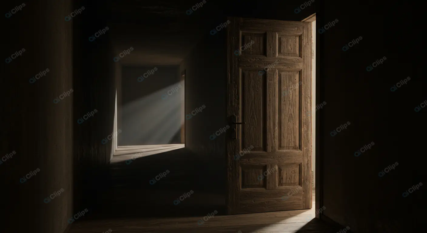 Mysterious Doorway: Light and Shadow
