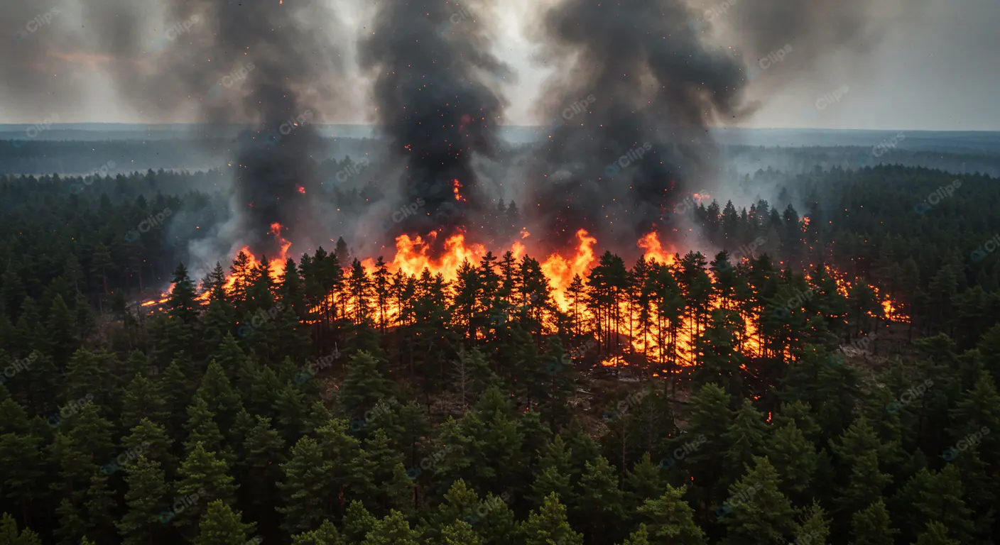 Raging Forest Fire Inferno