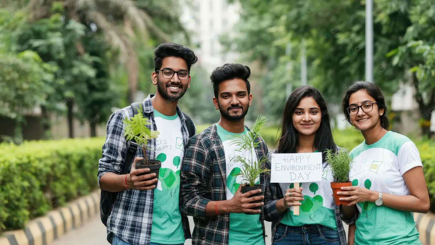Enhanced Eco-Friendly Youth Celebrate Environment Day